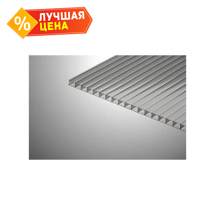 Сотовый поликарбонат 10 мм КОЛИБРИ серебро 2100х6000 мм