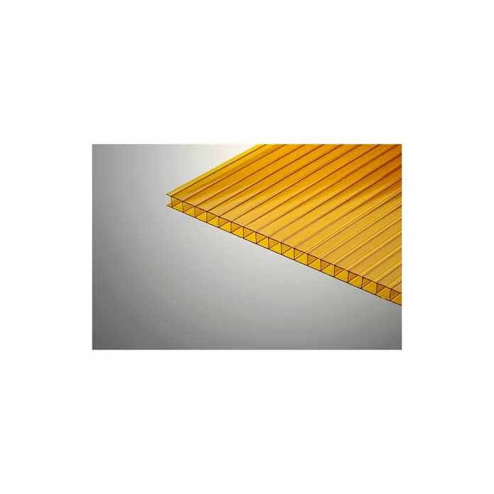 Сотовый поликарбонат 8 мм КОЛИБРИ оранжевый 2100х12000 мм